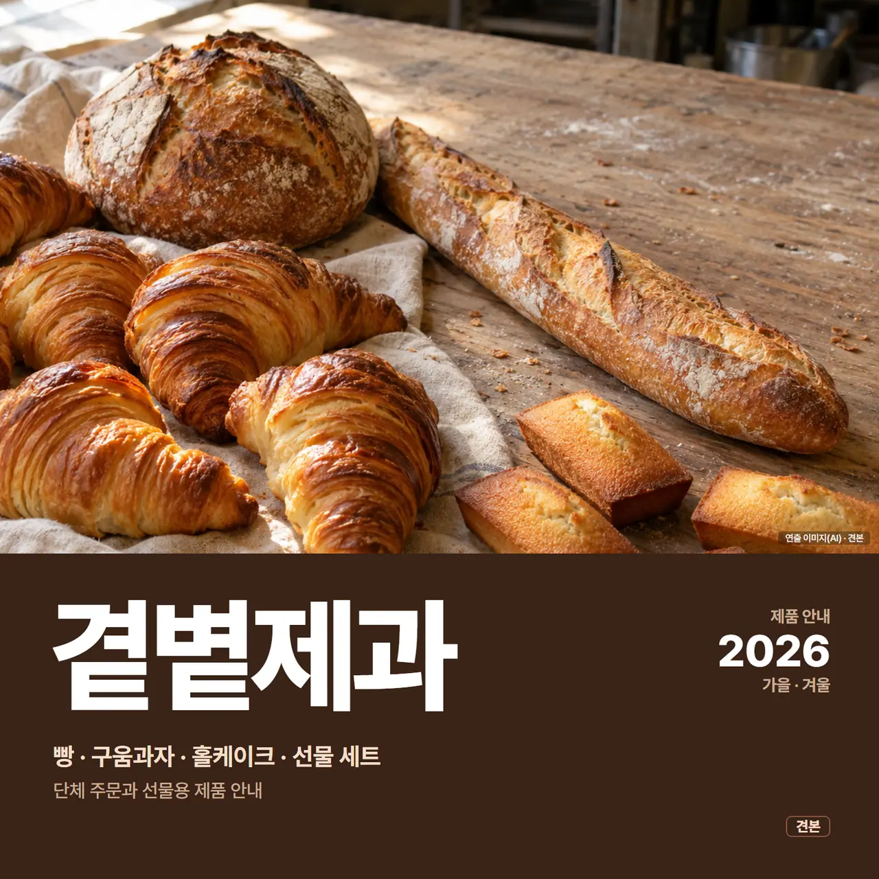 곁볕제과 견본